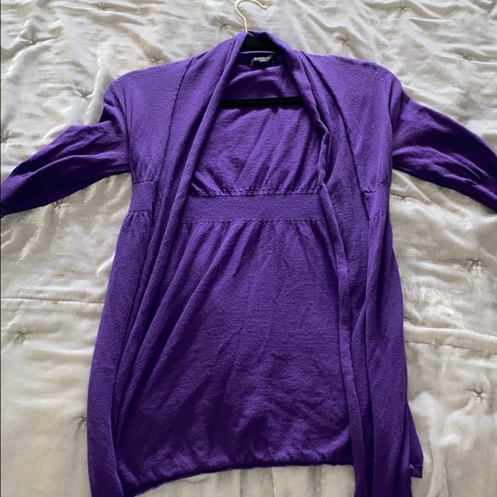 Purple cardigan